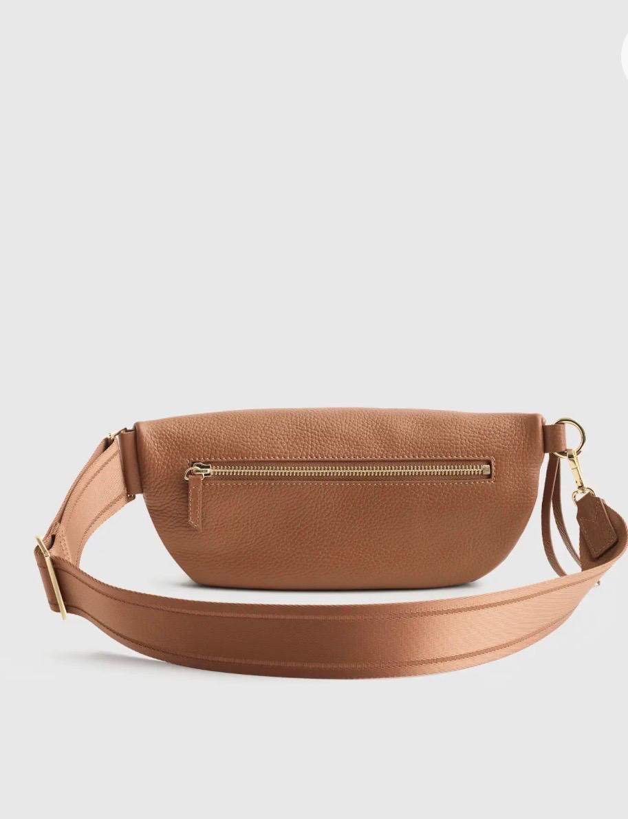 Italian Pebbled Leather Sling Bag