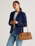 Italian Leather Double Strap Shoulder Bag