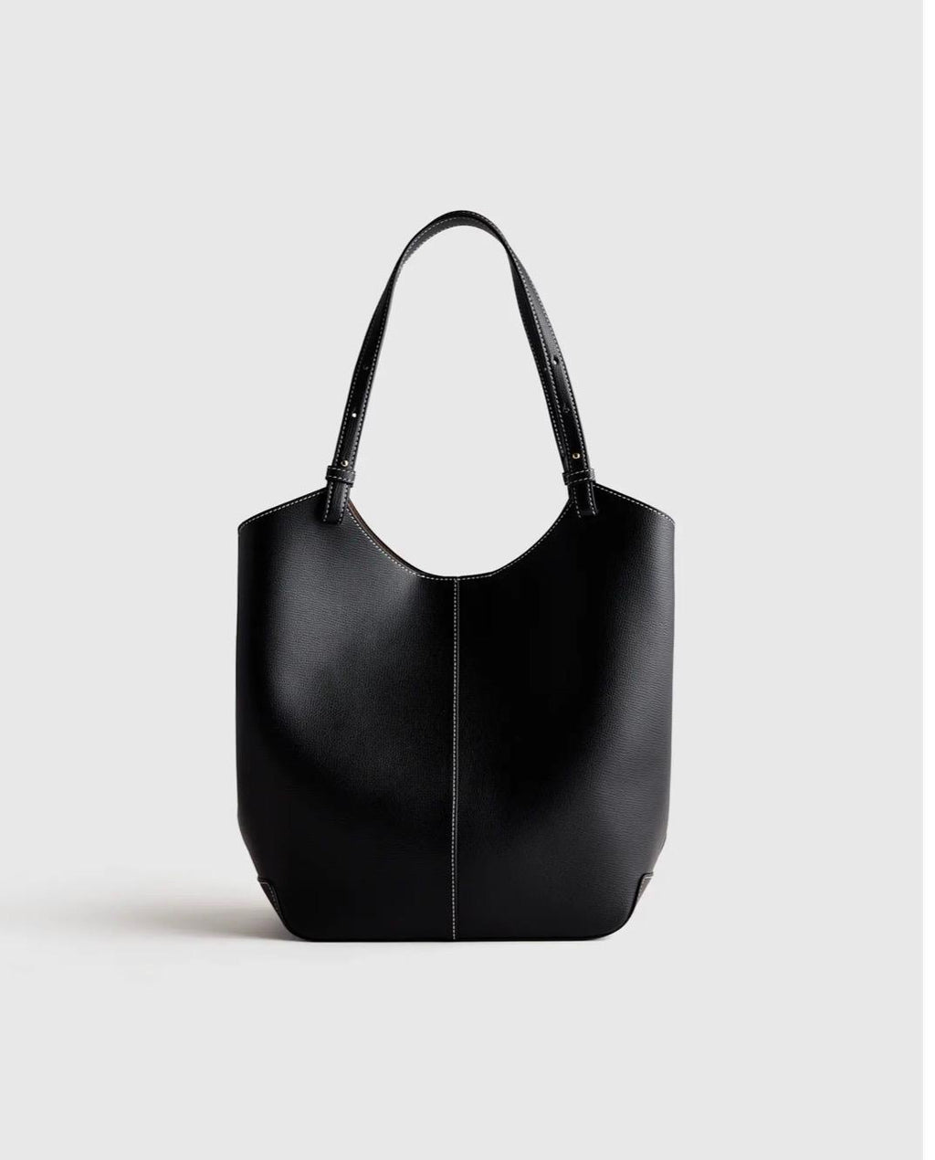 Italian Leather Trapeze Tote
