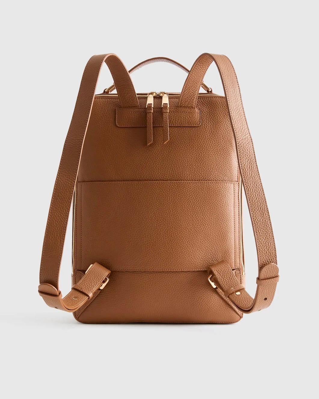 Italian Leather Laptop Backpack