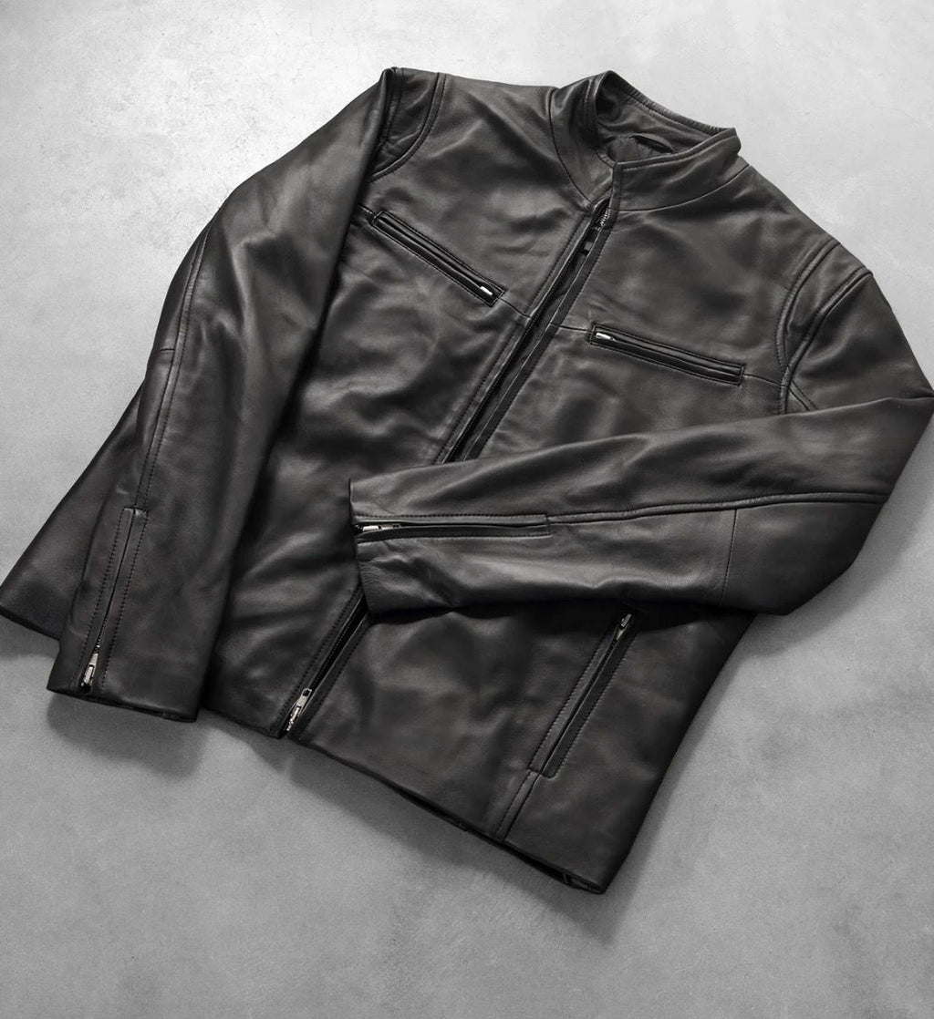 IONIC BLACK LEATHER JACKET