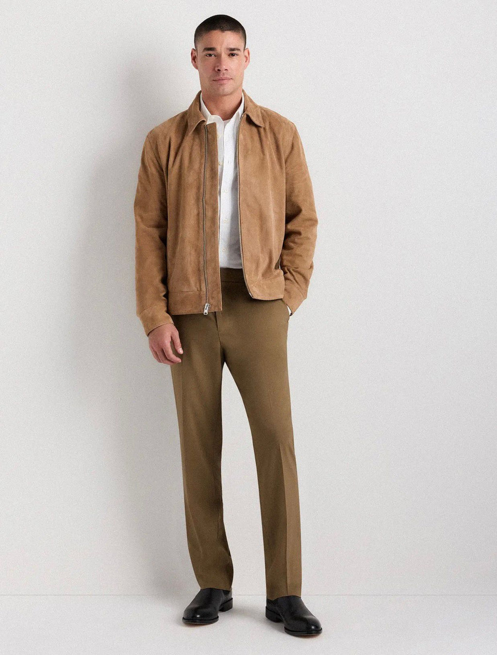 Suede Harrington Jacket