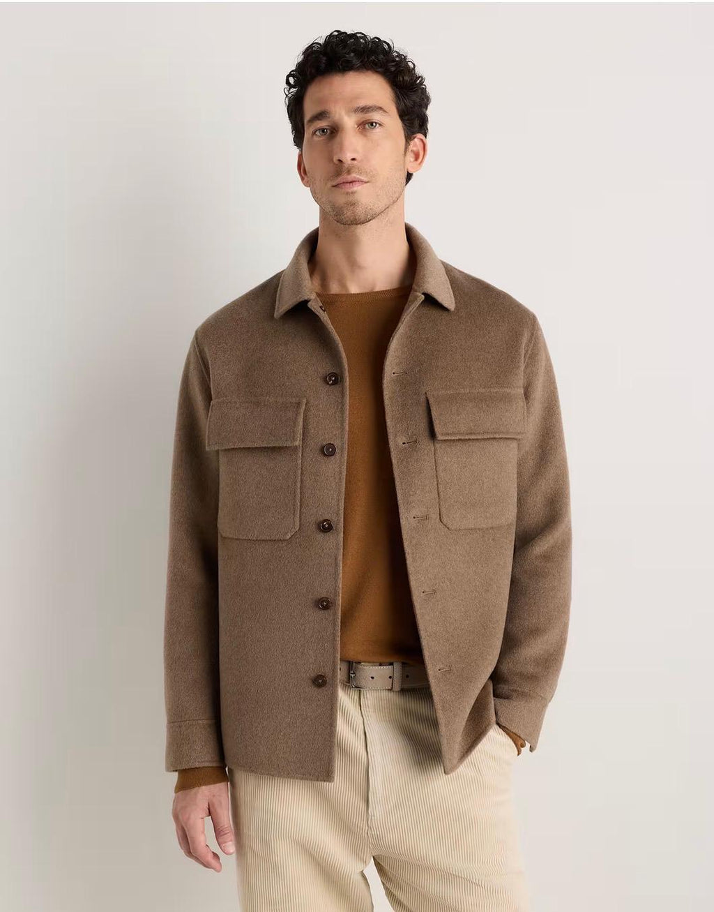 Mongolian Cashmere Double-Faced Shirt Jacket