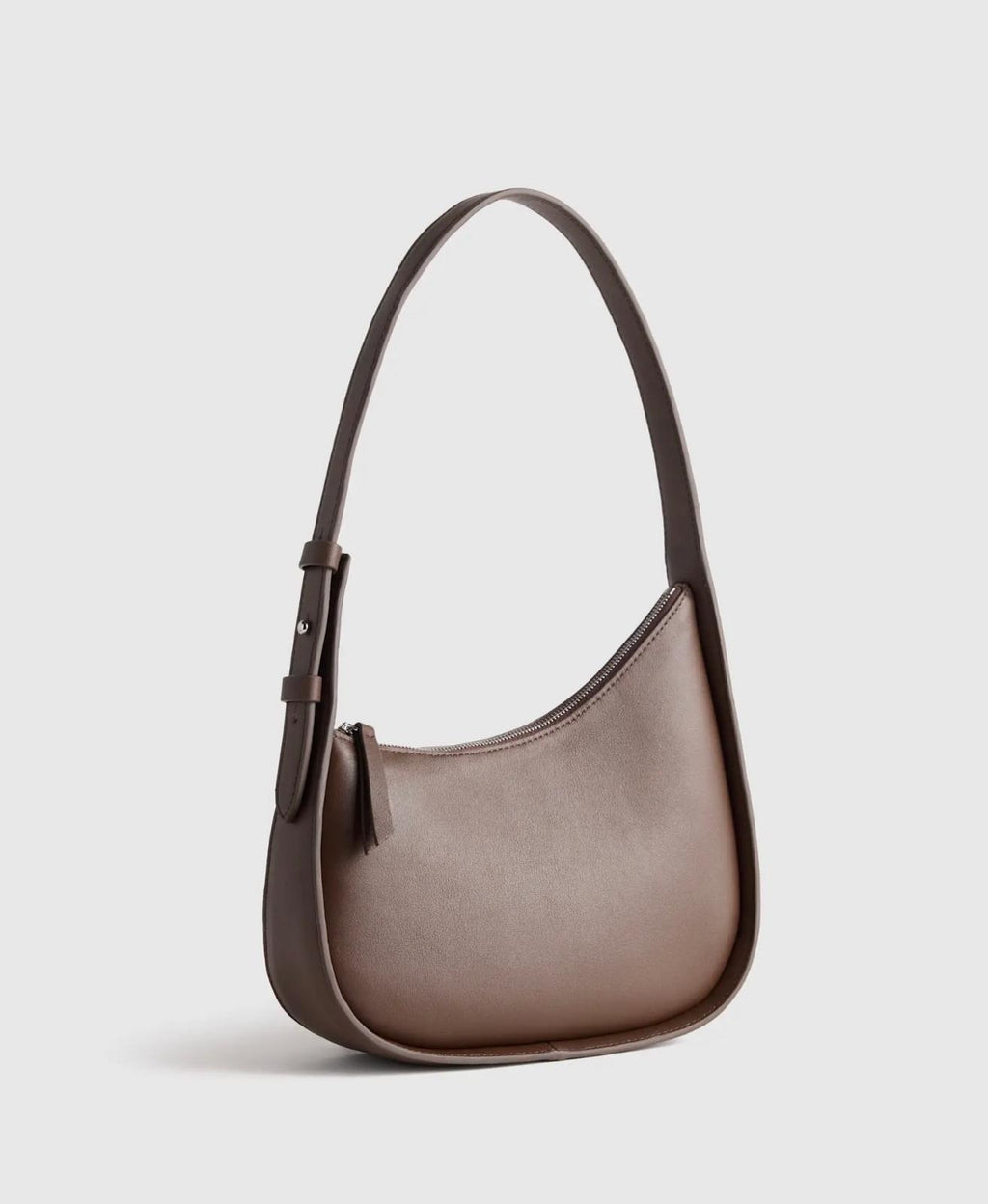 Italian Leather Asymmetrical Mini Shoulder Bag