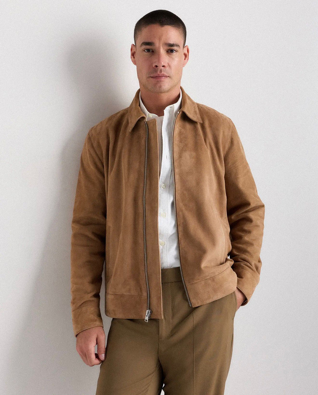 Suede Harrington Jacket
