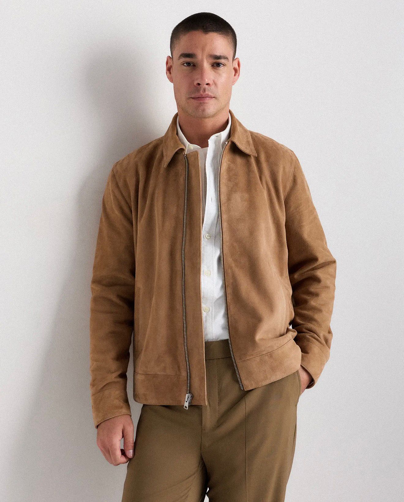 Suede Harrington Jacket