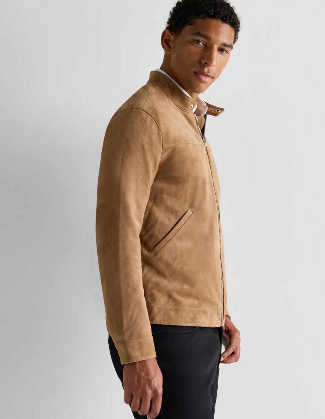 Suede Café Racer Jacket