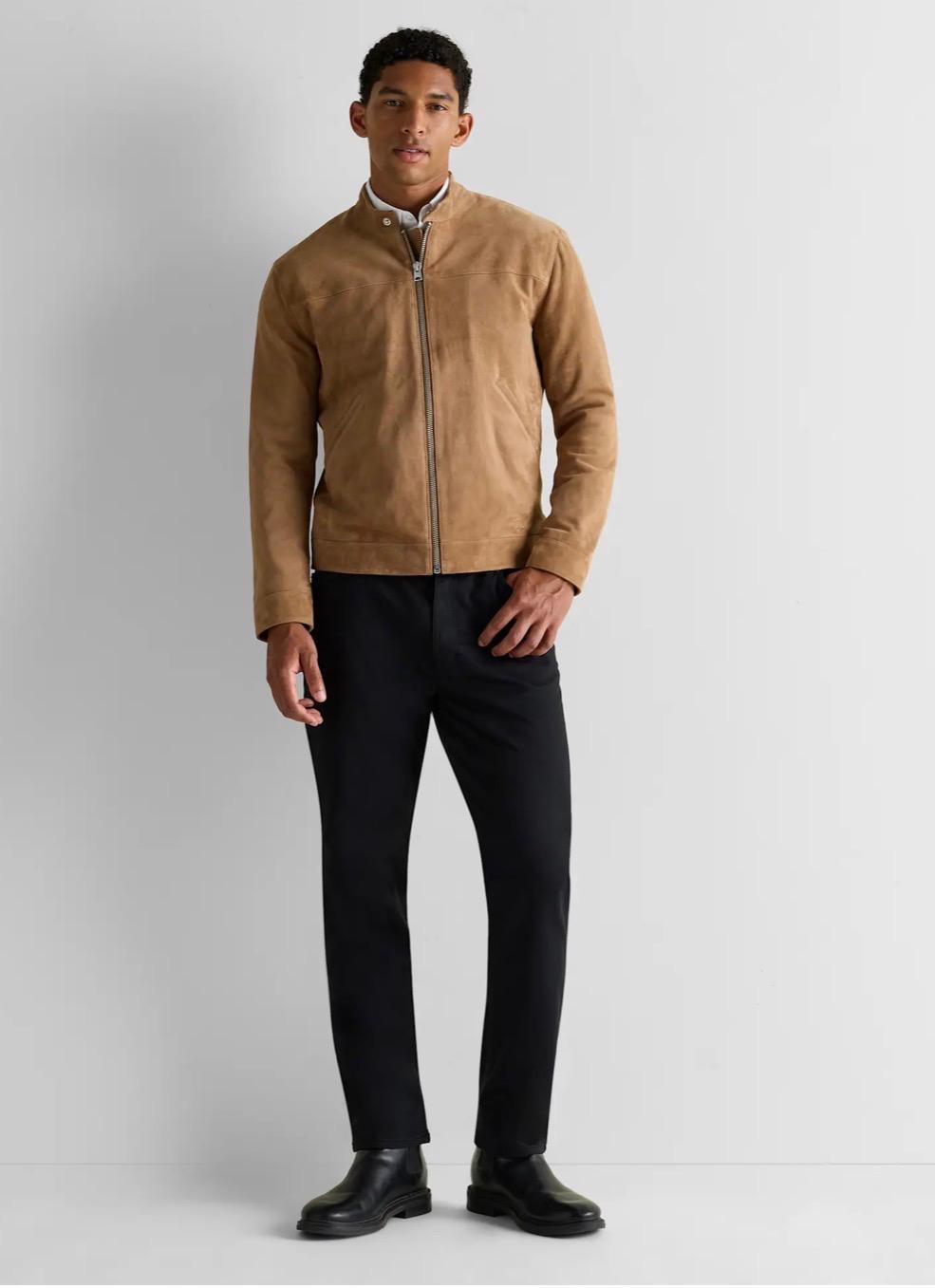 Suede Café Racer Jacket