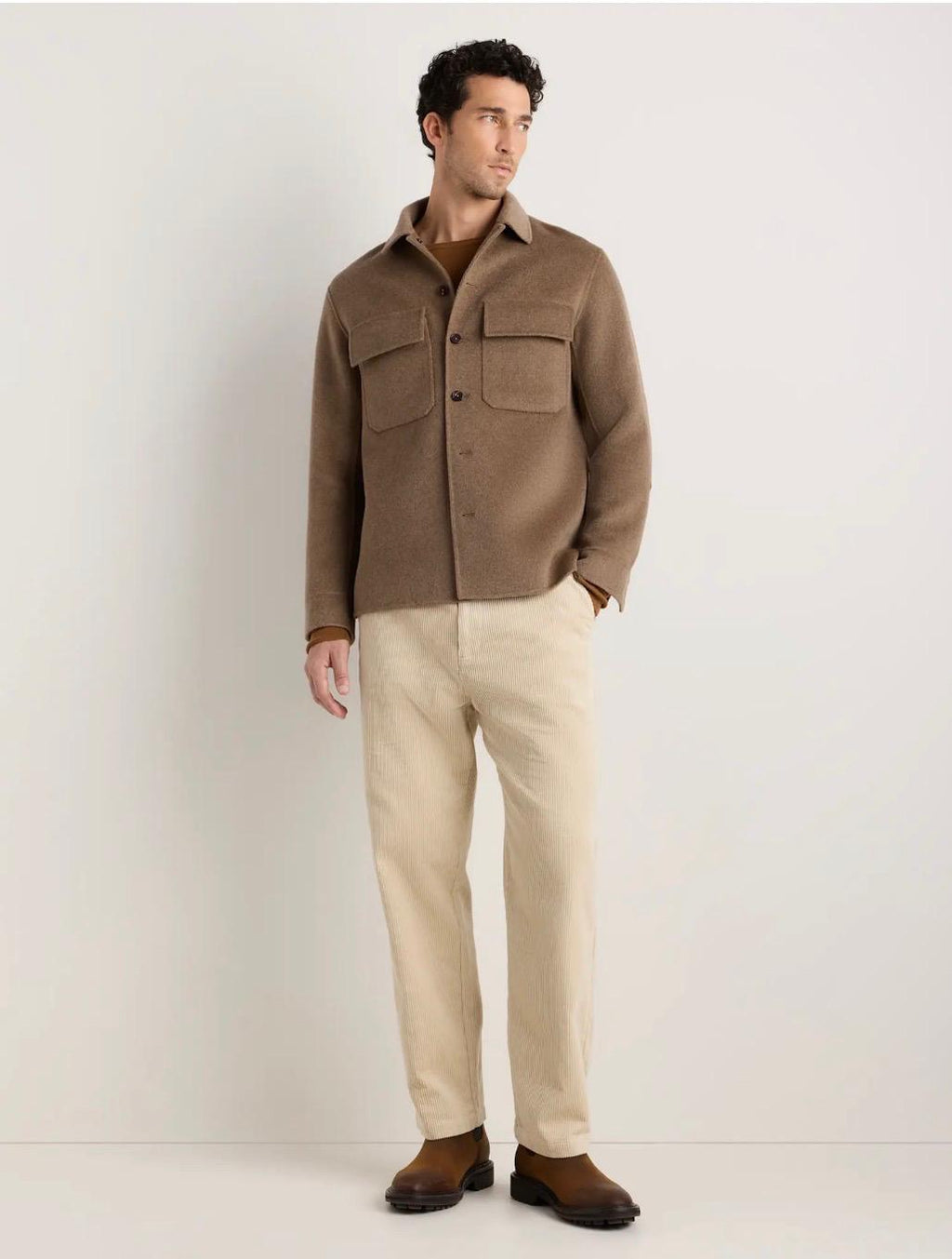 Mongolian Cashmere Double-Faced Shirt Jacket