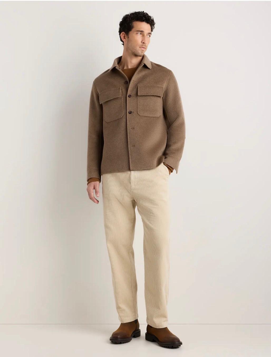 Mongolian Cashmere Double-Faced Shirt Jacket