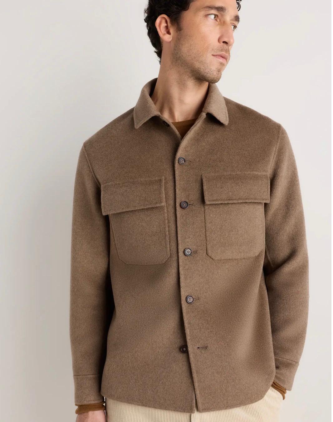 Mongolian Cashmere Double-Faced Shirt Jacket