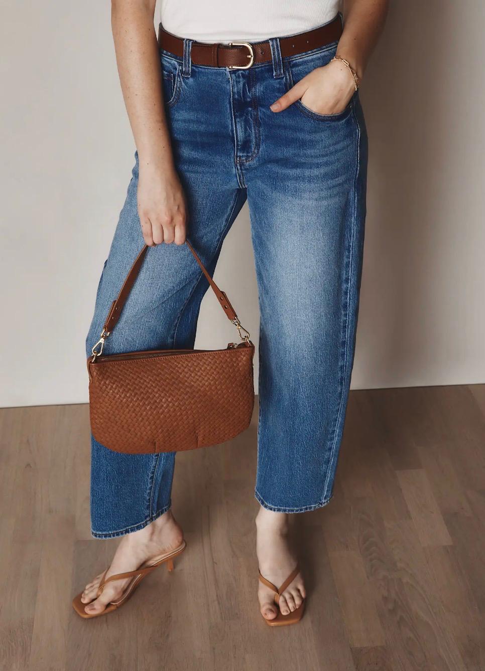Italian Handwoven Leather Mini Shoulder Bag