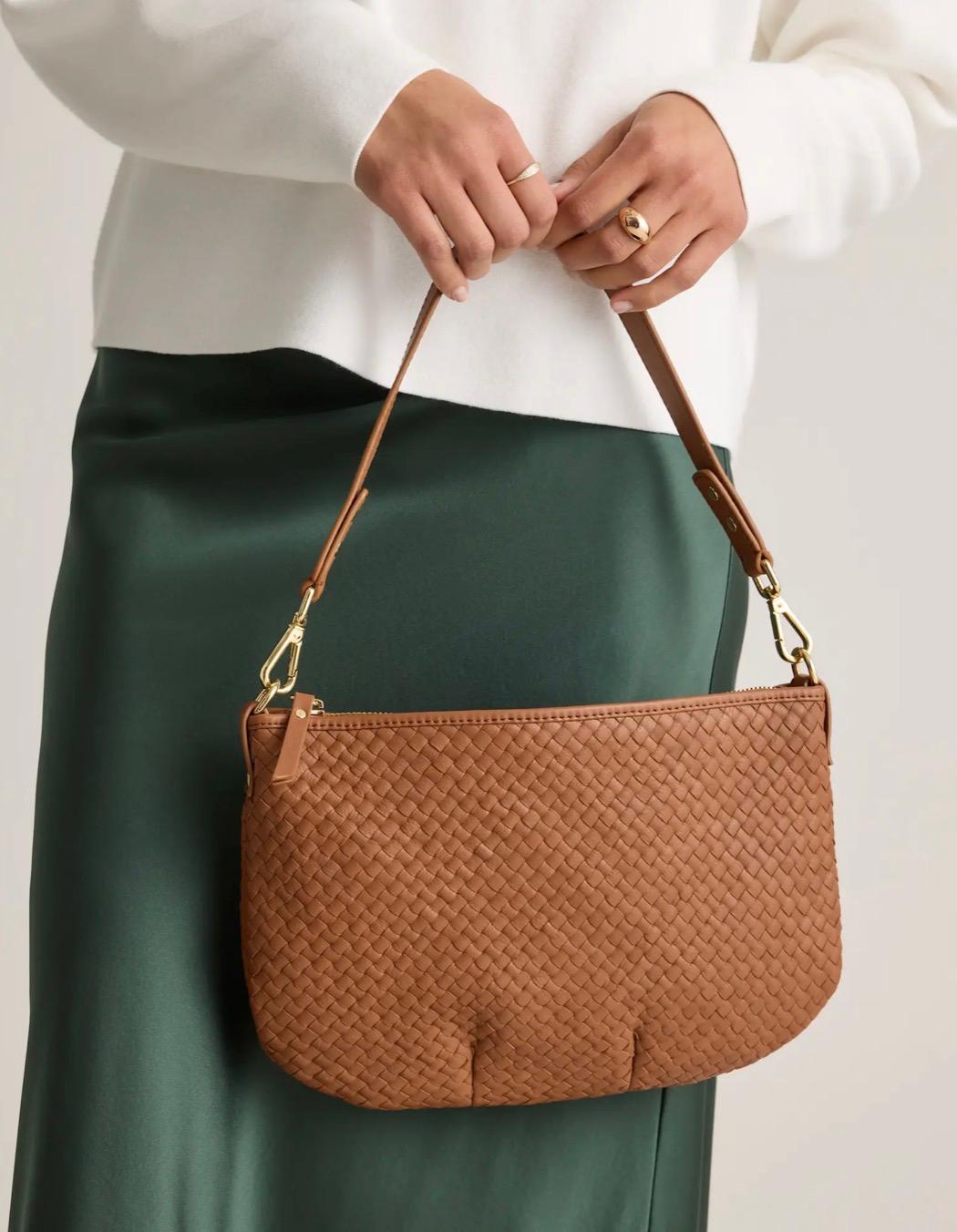 Italian Handwoven Leather Mini Shoulder Bag