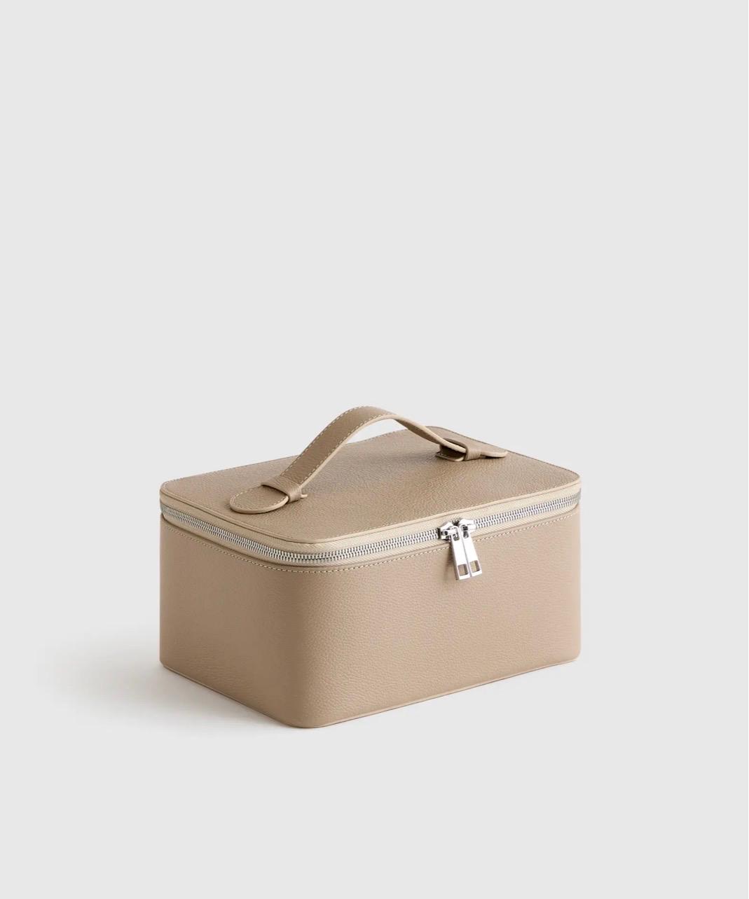 Italian Leather Travel Cosmetic Case