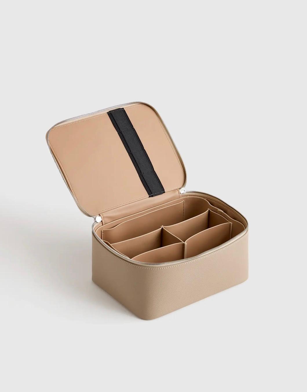 Italian Leather Travel Cosmetic Case