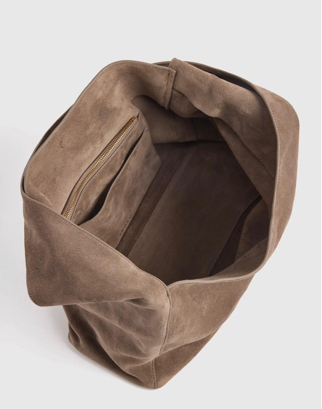 Italian Suede Slouchy Shoulder Bag