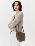 Italian Suede Saddle Bag