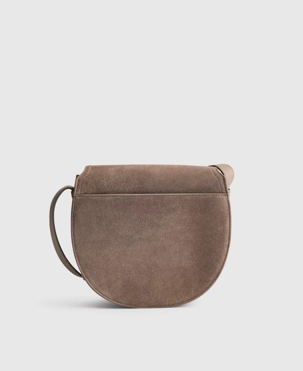 Italian Suede Saddle Bag
