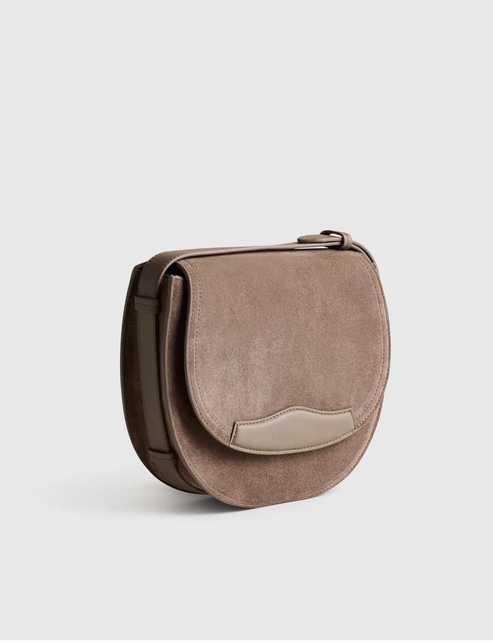 Italian Suede Saddle Bag