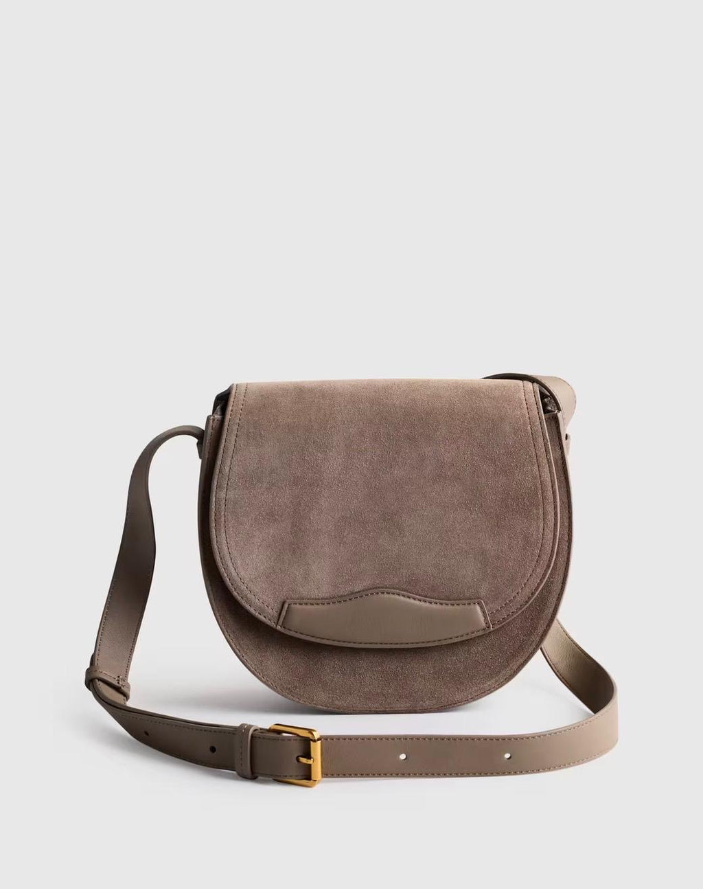 Italian Suede Saddle Bag