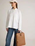 Italian Leather Laptop Backpack