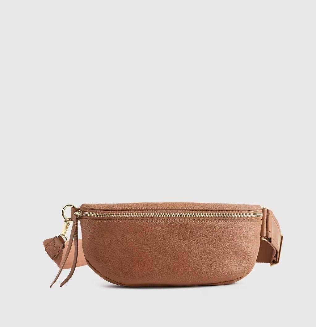 Italian Pebbled Leather Sling Bag